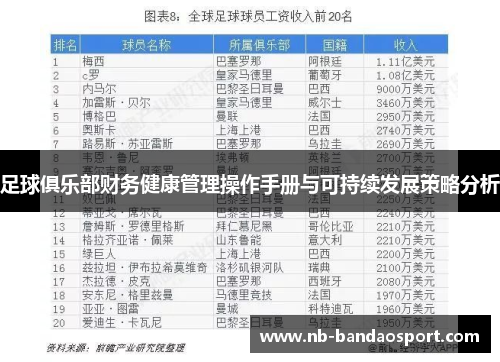 足球俱乐部财务健康管理操作手册与可持续发展策略分析